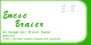 emese braier business card